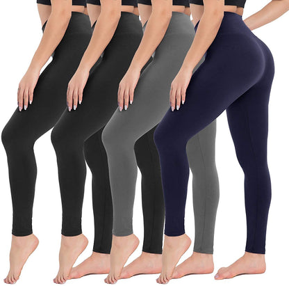 4er-Pack Hochtaillierte Kompressionsleggings