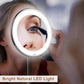 Frendorf |  LED-Vergrößerungsspiegel mit flexiblem Schwanenhals | 10-fache Vergrößerung | Tageslicht-LED | Kosmetikspiegel