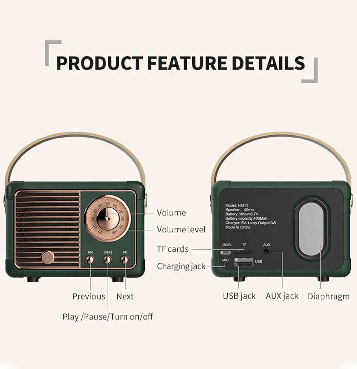 Retro Bluetooth Lautsprecher