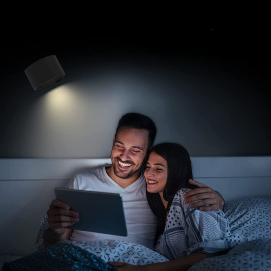 LED Wandleuchten, Wandmontierte Lampen mit wiederaufladbarem batteriebetriebenem 3 Farbtemperaturen & 3 Helligkeitsstufen 360° drehbare magnetische Kugel, kabellose Wandleuchten für Studium Lesen Nachttisch