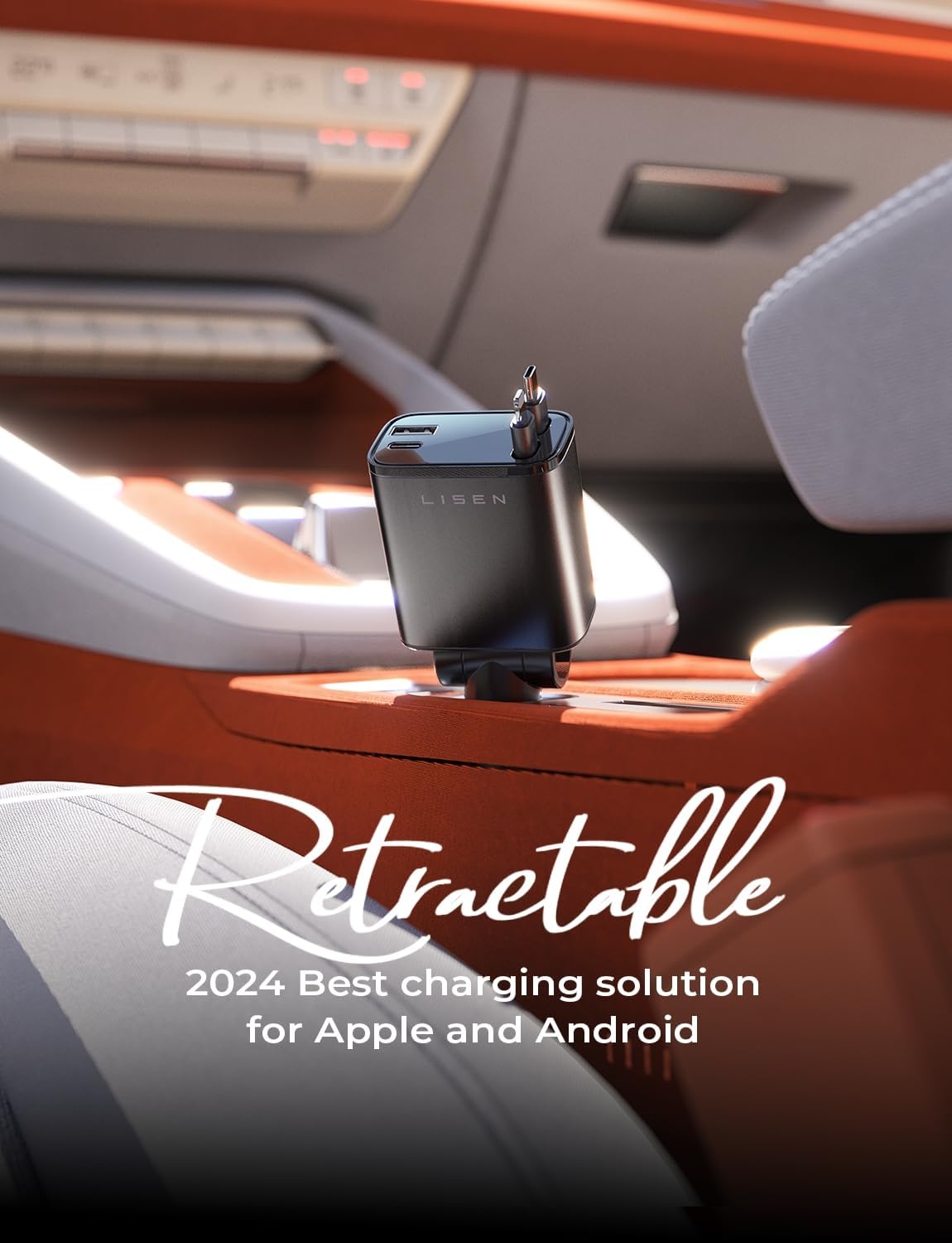 Frendorf | Ausziehbares Auto-Ladegerät 69W USB C