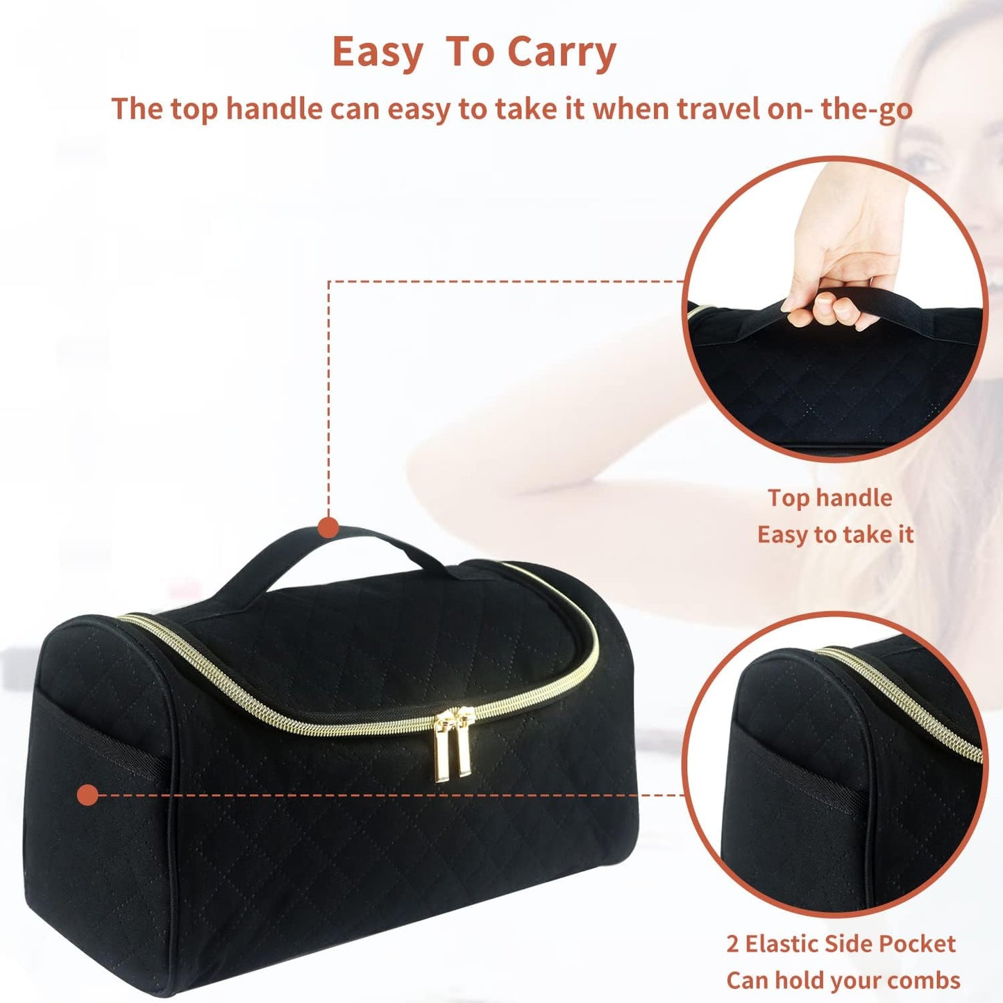 Frendorf | Reise Kosmetiktasche Lockenwickler Zubehör Aufbewahrungstasche