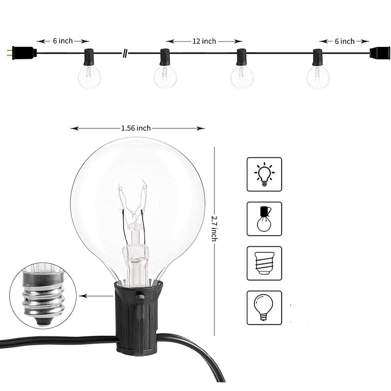 Royaleva Outdoor Dimmable Lichterkette - 20 ft LED Ambiente Beleuchtung