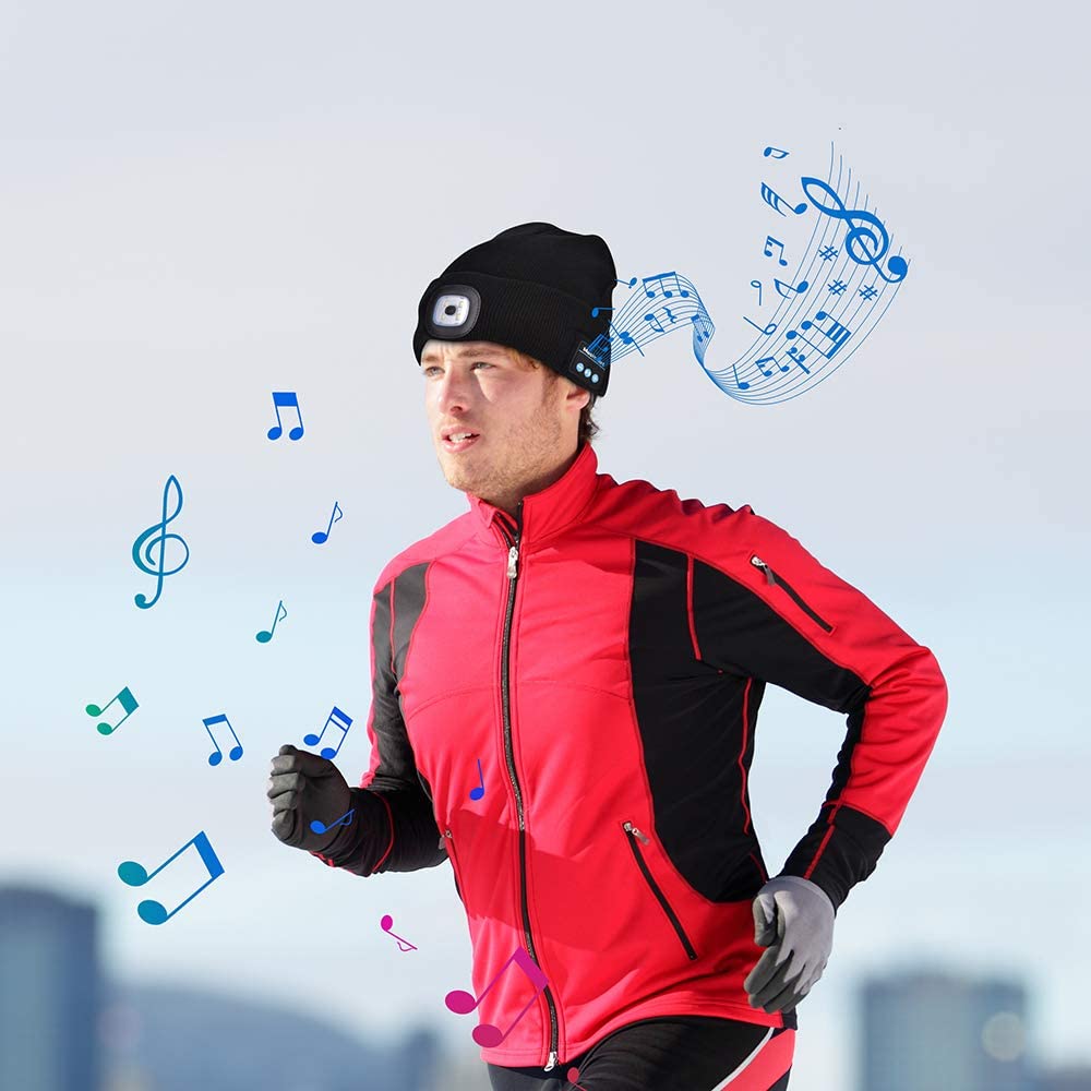 Frendorf | Bluetooth Beanie Mütze Licht Drahtlose Kopfhörer