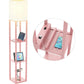 Stehlampe mit Regalen, Regal-Stehlampen aus echtem Massivholz mit 2 Ladeanschlüssen und 1 Steckdose, Stehlampen für Schlafzimmer, Lampen für das Wohnzimmer