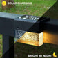 Solar Deck Lights 4er Set, Solar Stufenlichter Außen, Warmweiß/Farbwechselnde Solarzaunleuchte für Terrasse Garten Hof