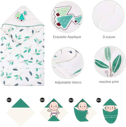 Frendorf | Baby Einschlagdecke mit Kapuze – Weiche Puckdecke für Neugeborene