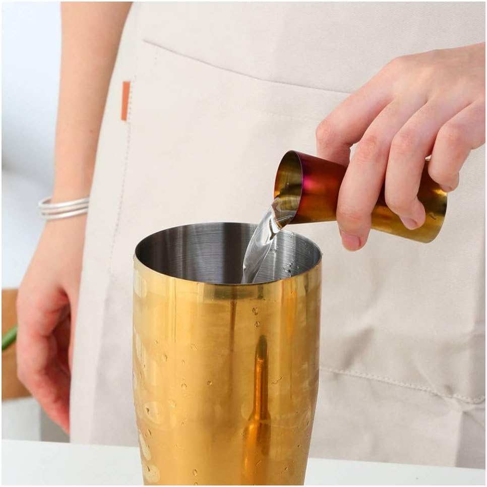 Frendorf | Gold Cocktail-Shaker 500 ml Premium Edelstahl Barkeeper Mixer für die Hausbar Professionelle Verwendung Auslaufsicheres Martini-Shaker-Set zum Mischen von Getränken Cocktails Margarita Mojito Old Fashioned