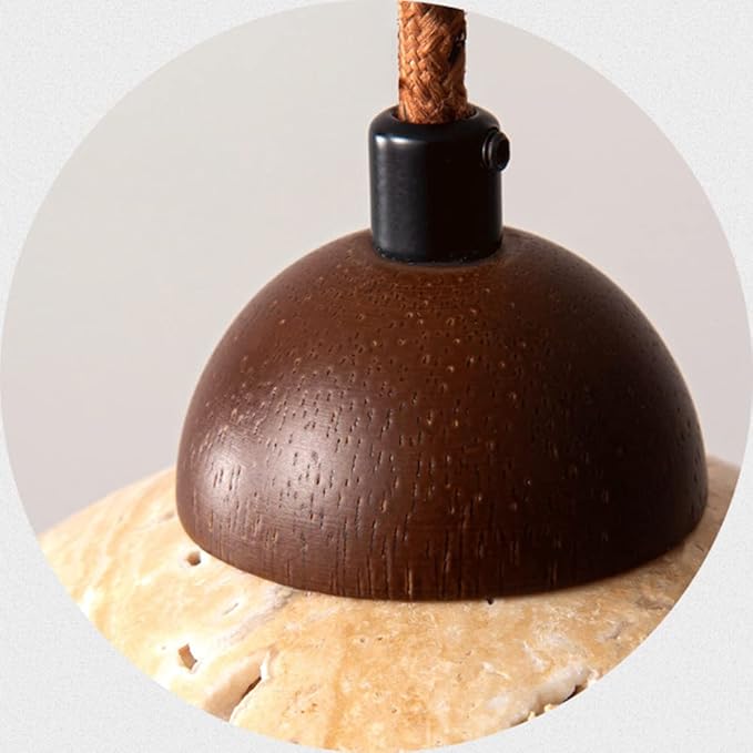 Frendorf | Marbello Naturmarmor Pendelleuchte | Elegante Hängeleuchte | Beleuchtung für modernes Wohnen