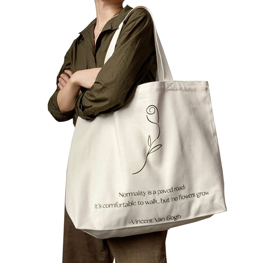 Frendorf | benutzerdefiniertes 12oz-Leinenmaterial Logo Übergröße Damen Große Wochenende Leinen Baumwolle Einkaufstasche Frauen Mode Handtasche