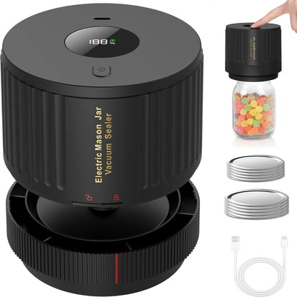 Elektrisches Mason Jar Vakuumierer Set - Bewahre Frische Schnell!