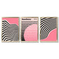Set aus 3 Bauhaus Pink Modernen Gerahmten Kunstdrucken