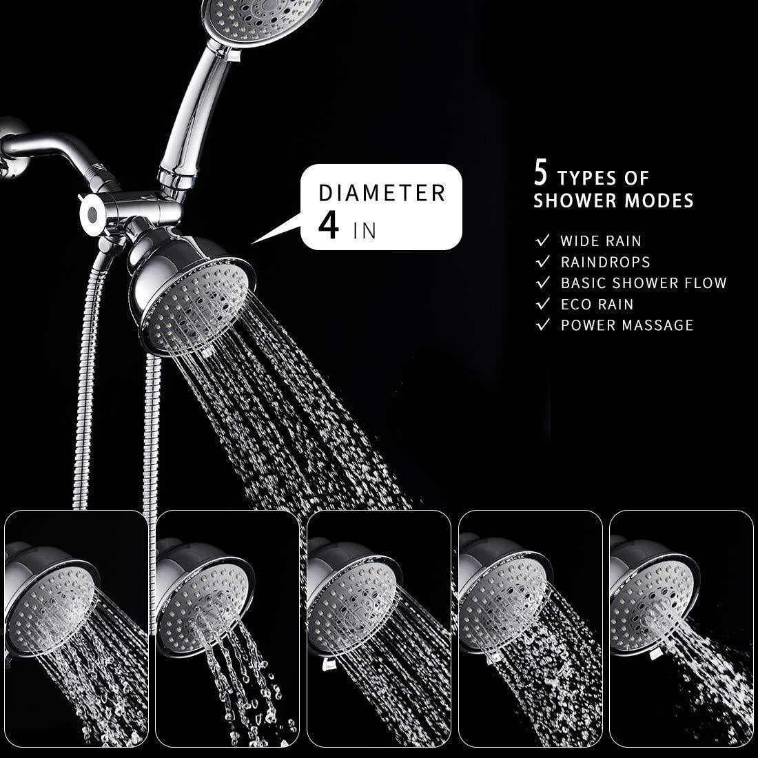 Frendorf | Traditionelle Dual-Duschköpfe Zuhause Metall Runde Form Dual-Dusche
