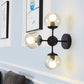 Frendorf | Ein Wandlicht mit rundem Schirm, klares Glas, modernes Wohnzimmer Beleuchtungselement