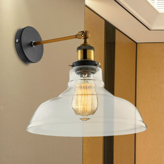 Frendorf | Brass Barn Wandverlichting Vintage Helder Glas 1 Licht Keuken Wandschijnwerfer Lichtarmatuur