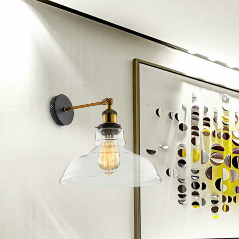Frendorf | Brass Barn Wandverlichting Vintage Helder Glas 1 Licht Keuken Wandschijnwerfer Lichtarmatuur
