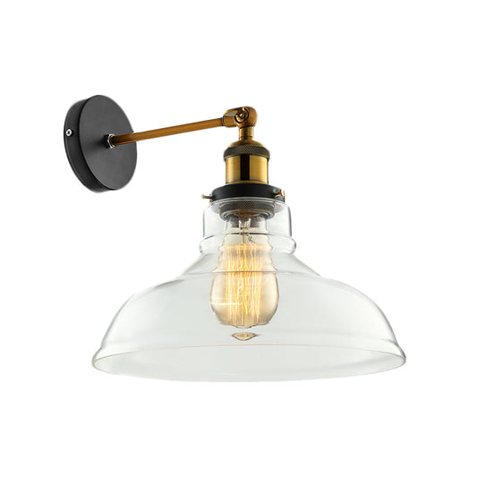 Frendorf | Brass Barn Wandverlichting Vintage Helder Glas 1 Licht Keuken Wandschijnwerfer Lichtarmatuur