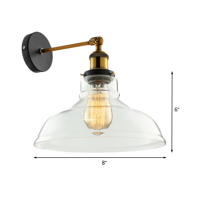 Frendorf | Brass Barn Wandverlichting Vintage Helder Glas 1 Licht Keuken Wandschijnwerfer Lichtarmatuur