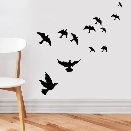 Frendorf | Cartoon Wandtattoos Vogel Schwarm