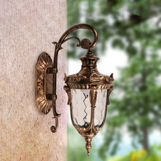 Frendorf | 1 Licht Wandmontage Verlichting Lodges Eikelvorm Duidelijk Waterglas Wandlamp Sconces in Messing
