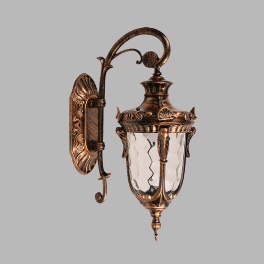 Frendorf | 1 Licht Wandmontage Verlichting Lodges Eikelvorm Duidelijk Waterglas Wandlamp Sconces in Messing