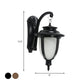 Frendorf | 1 Glühbirne Urn Form Wandleuchte Land Schwarz/Bronze Weißes Glas Wetterfest Wandleuchtenfixture