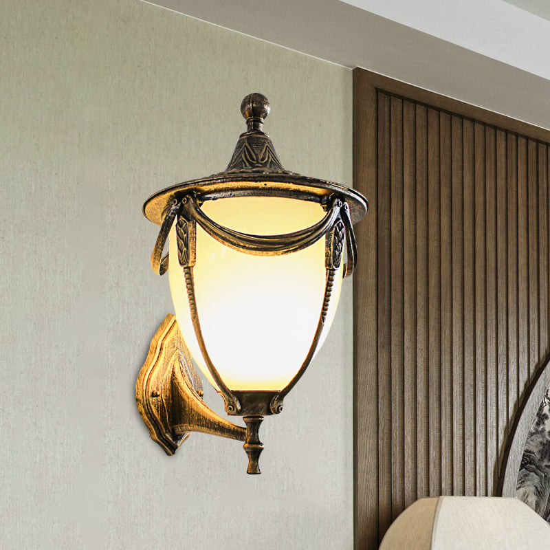 Frendorf | Bronze Pinecone Wandverlichting ideeën Rustieke Metallic 1 Kop Buiten Wandlamp