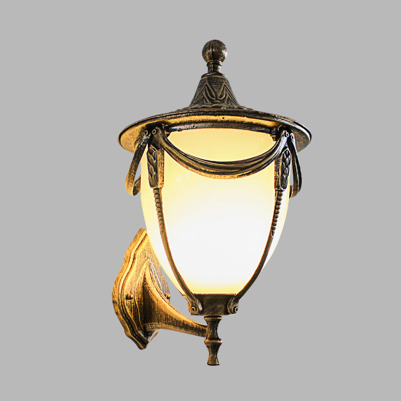 Frendorf | Bronze Pinecone Wandverlichting ideeën Rustieke Metallic 1 Kop Buiten Wandlamp