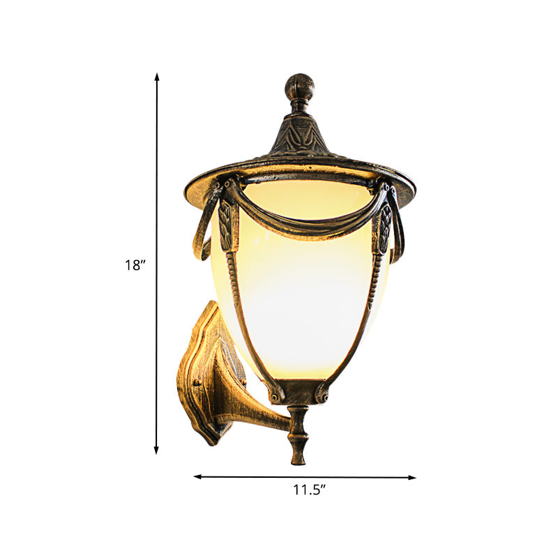 Frendorf | Bronze Pinecone Wandverlichting ideeën Rustieke Metallic 1 Kop Buiten Wandlamp