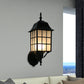 Frendorf | 1-Wandlamp Sfeervolle Rastervorm Aluminium Wandgemonteerde Verlichting met Frosted Glas Kap in Zwart