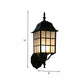 Frendorf | 1-Wandlamp Sfeervolle Rastervorm Aluminium Wandgemonteerde Verlichting met Frosted Glas Kap in Zwart