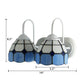 Frendorf | Ruitpatroon Wandlamp Barok Blauw/Oranje Glas 2 Hoofden Witte Wandverlichting