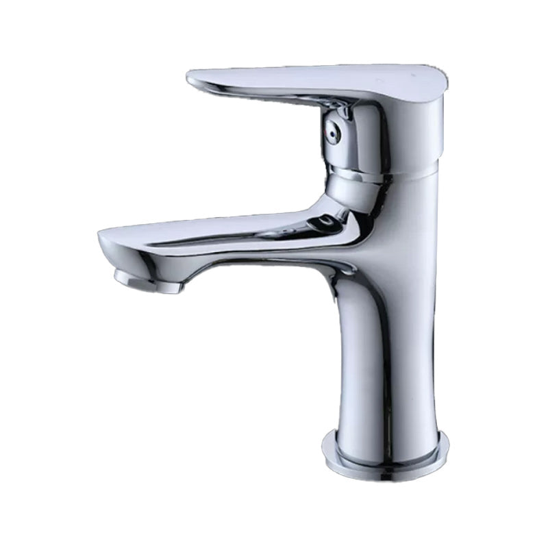Frendorf | Basic Metall Waschbecken Wasserhahn Silber Badezimmer Wasserhahn mit Hebelgriff