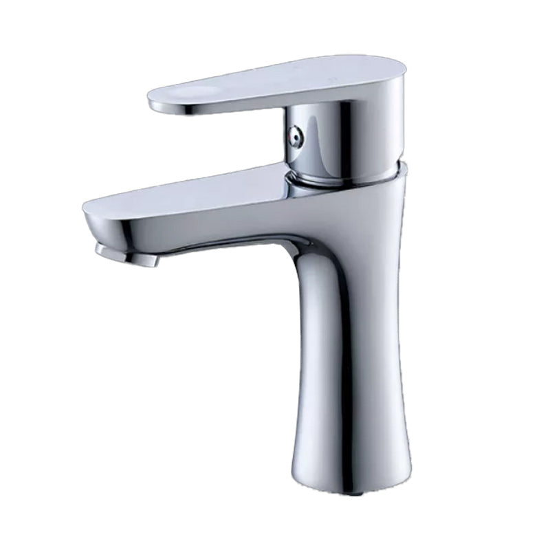 Frendorf | Basic Metall Waschbecken Wasserhahn Silber Badezimmer Wasserhahn mit Hebelgriff