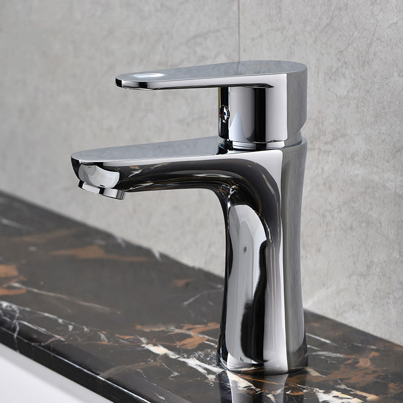 Frendorf | Basic Metall Waschbecken Wasserhahn Silber Badezimmer Wasserhahn mit Hebelgriff