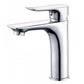 Frendorf | Basic Metall Waschbecken Wasserhahn Silber Badezimmer Wasserhahn mit Hebelgriff