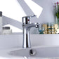 Frendorf | Basic Metall Waschbecken Wasserhahn Silber Badezimmer Wasserhahn mit Hebelgriff