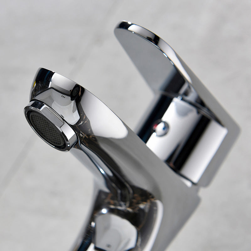 Frendorf | Basic Metall Waschbecken Wasserhahn Silber Badezimmer Wasserhahn mit Hebelgriff