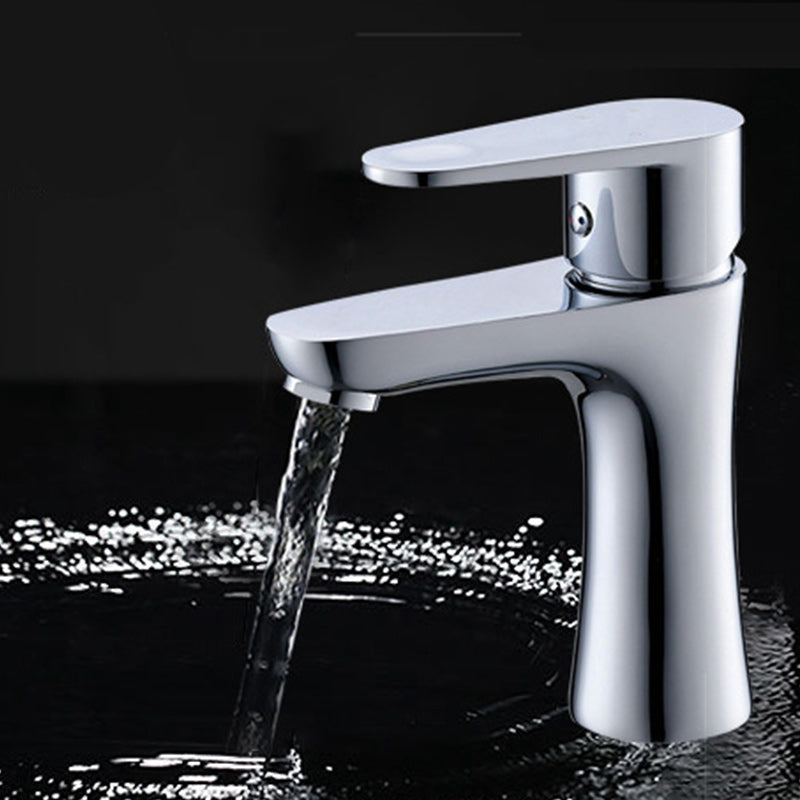 Frendorf | Basic Metall Waschbecken Wasserhahn Silber Badezimmer Wasserhahn mit Hebelgriff