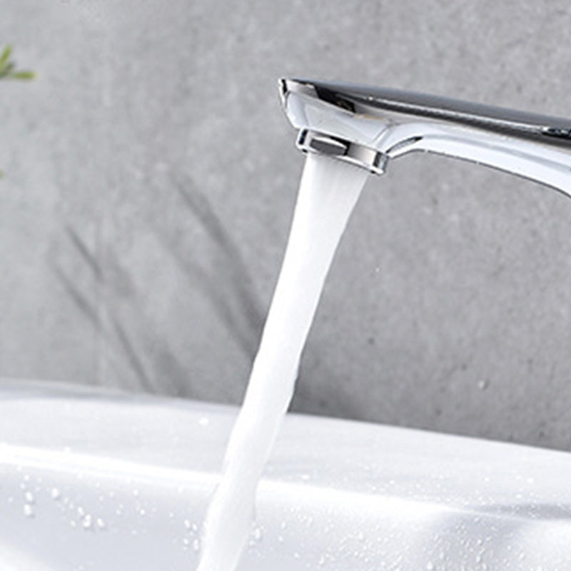 Frendorf | Basic Metall Waschbecken Wasserhahn Silber Badezimmer Wasserhahn mit Hebelgriff