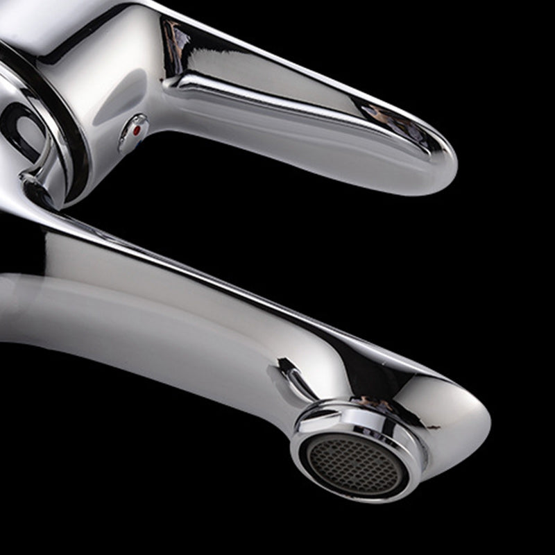 Frendorf | Basic Metall Waschbecken Wasserhahn Silber Badezimmer Wasserhahn mit Hebelgriff