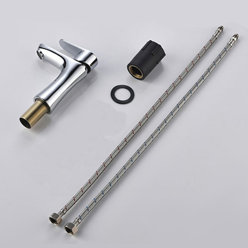 Frendorf | Basic Metall Waschbecken Wasserhahn Silber Badezimmer Wasserhahn mit Hebelgriff