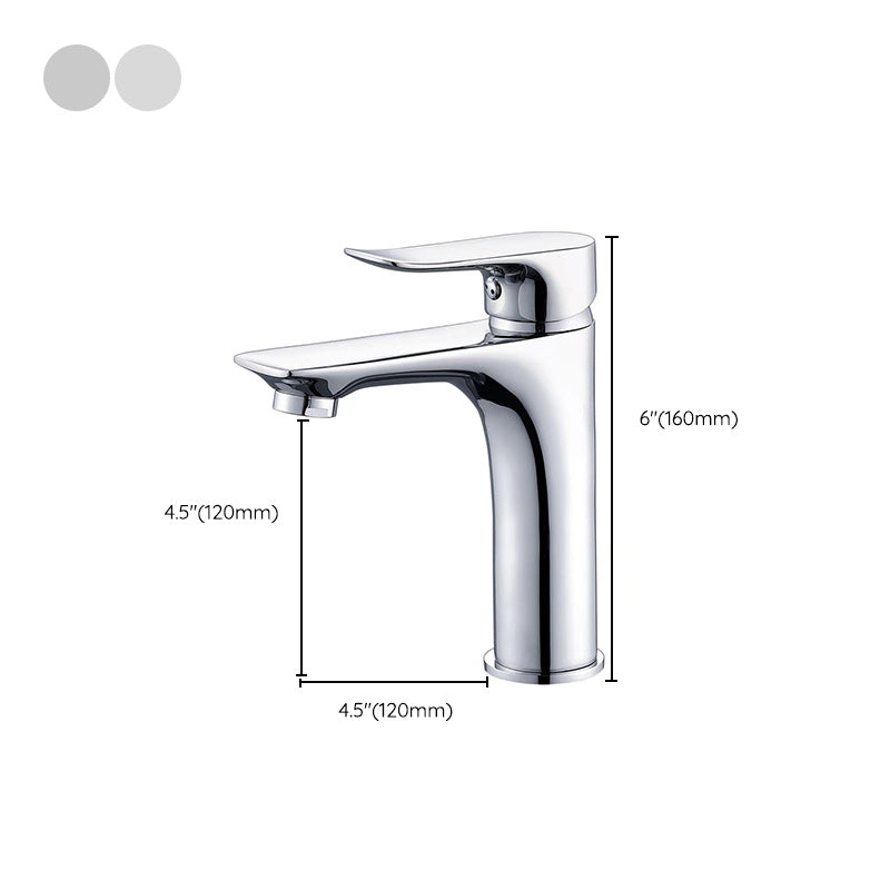Frendorf | Basic Metall Waschbecken Wasserhahn Silber Badezimmer Wasserhahn mit Hebelgriff