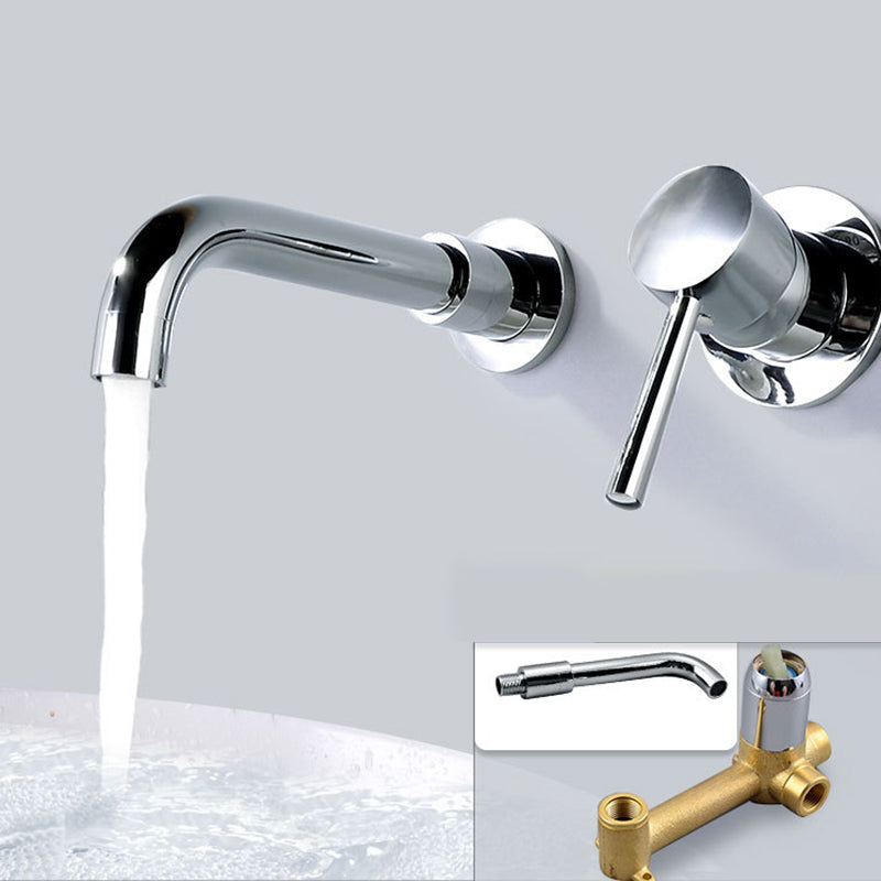 Frendorf | Industrieller Badezimmer Wasserhahn Messing Hebelgriffe 2-Loch Wasserhähne Wandmontierter Wasserhahn