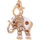 Frendorf | Niedlicher Glücklicher Pinker Elefant Großer Kristall-Rhinestone Schlüsselanhänger