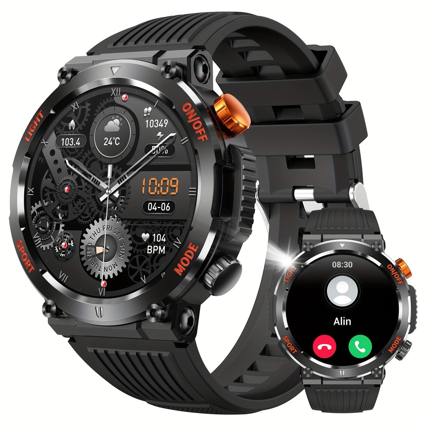 Frendorf | Jack - Wasserdichte Smartwatch mit LED-Taschenlampe und Schlafmonitor