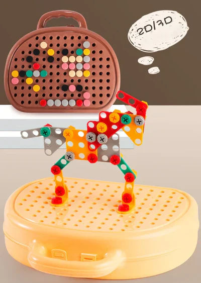 Frendorf | Kinder Elektrische Bohrmaschine Puzzle Werkzeugkasten