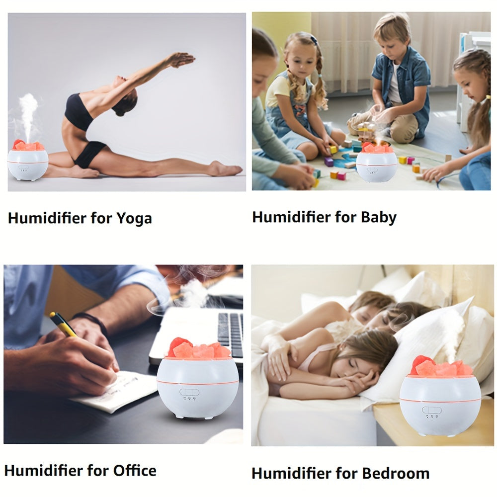 Salzlampe Diffusor - 3-in-1 ätherischer Öldiffusor, Himalaya-Salzlampe & Luftbefeuchter