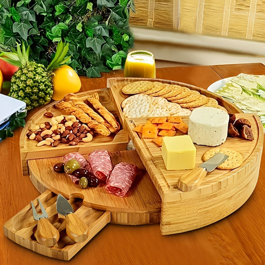 Frendorf | Bamboo Delights Käse- und Snackbrett Set – Original und Praktisch für Gemütliche Momente