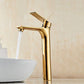 Frendorf | Glam Gefäß Waschbecken Wasserhahn Messing Hebelgriffe mit Wasser Schlauch Waschbecken Armatur